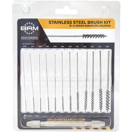 ‎12 pc Power Brush Set, 0.032″ - 0.189″ Brush Diameters, Stainless Steel