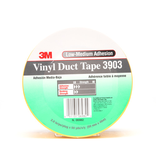 3M Vinyl Duct Tape 3903 Yellow 2″ × 50 yd 6.5 mil 2 
Individually Wrapped Conveniently Packaged